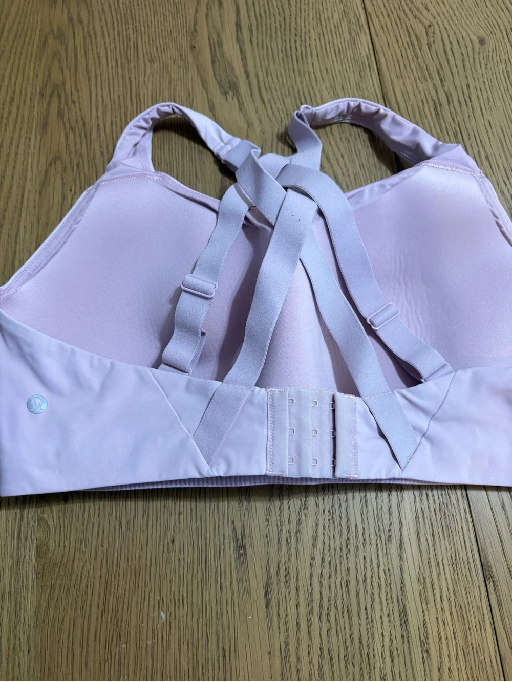lululemon athletica Pale Pink Crisscross Medium-Impact Sports Bra